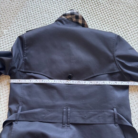 Burberry brit double breasted trench coat 8 mid length - Picture 15 of 15